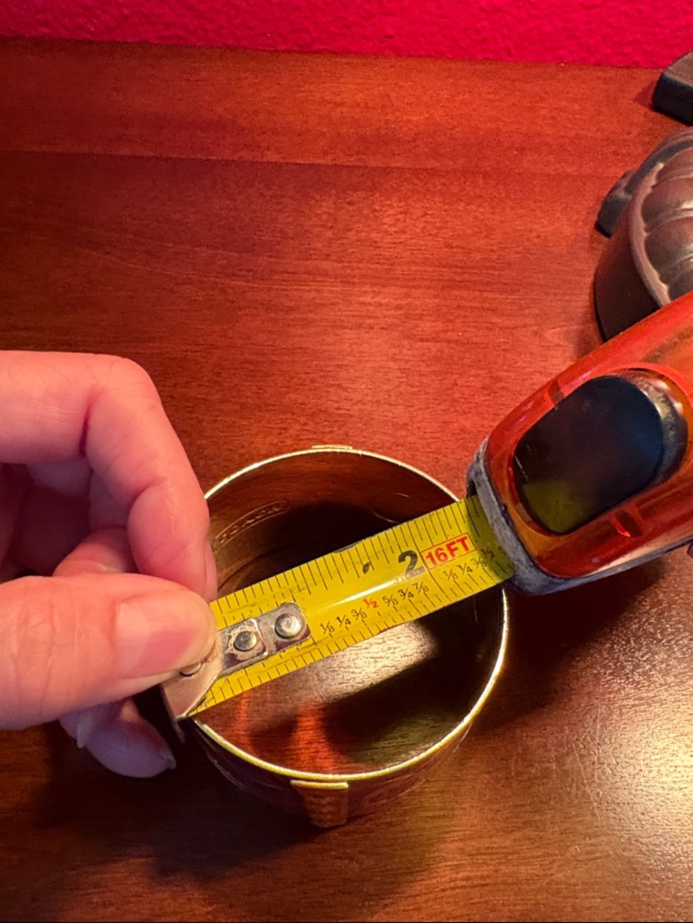 Coach Pink and Gold Logo Cuff Bracelet - Picture 6 of 7